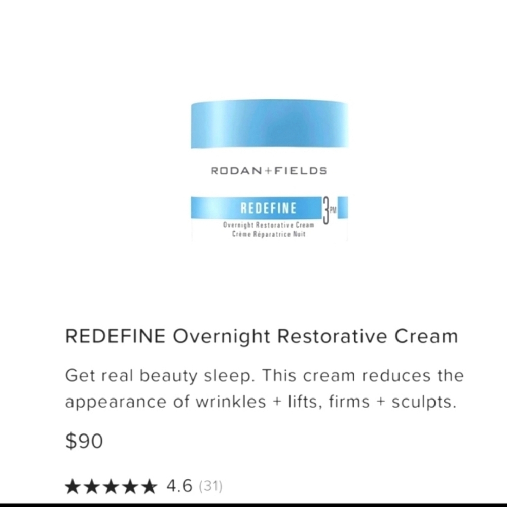*New* Rodan+Fields Overnight Restorative Cream - Picture 2 of 2